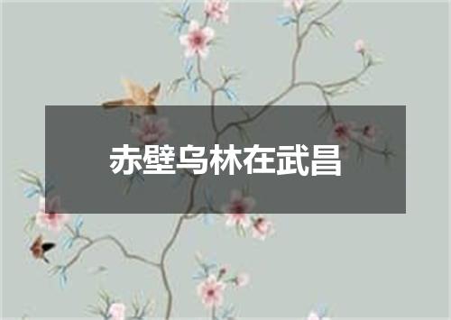 赤壁乌林在武昌