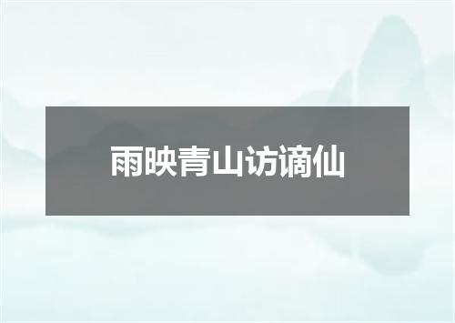 雨映青山访谪仙