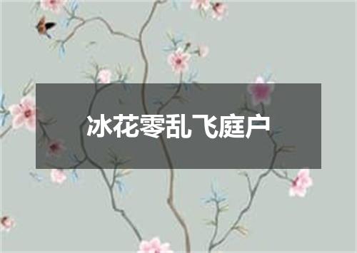 冰花零乱飞庭户