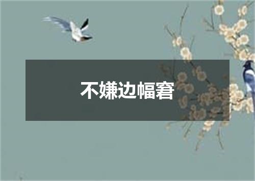 不嫌边幅窘