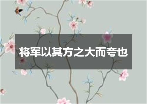 将军以其方之大而夸也