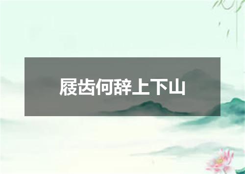 屐齿何辞上下山