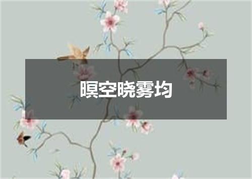 暝空晓雾均