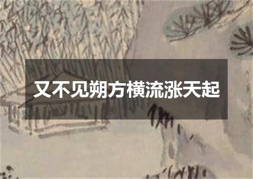 又不见朔方横流涨天起