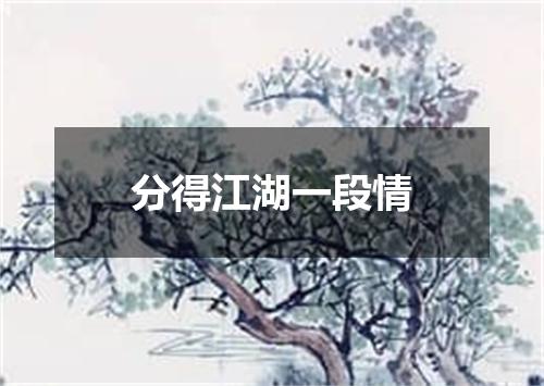 分得江湖一段情