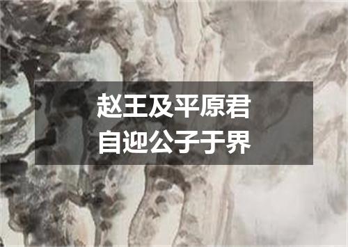 赵王及平原君自迎公子于界