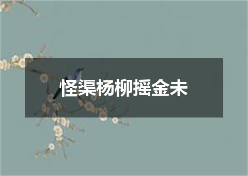 怪渠杨柳摇金未
