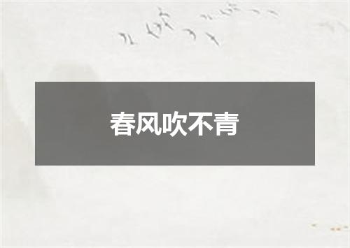 春风吹不青