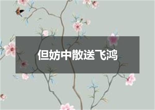 但妨中散送飞鸿
