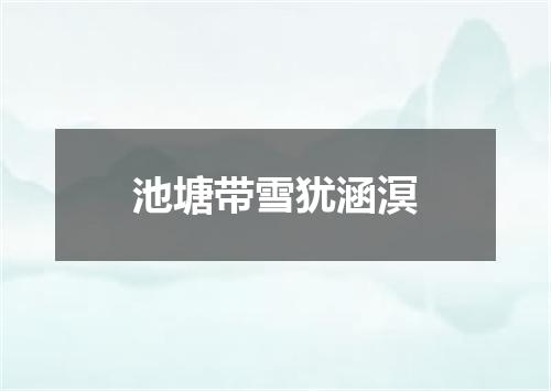 池塘带雪犹涵溟
