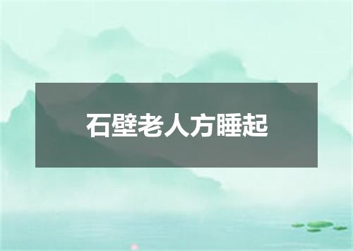 石壁老人方睡起