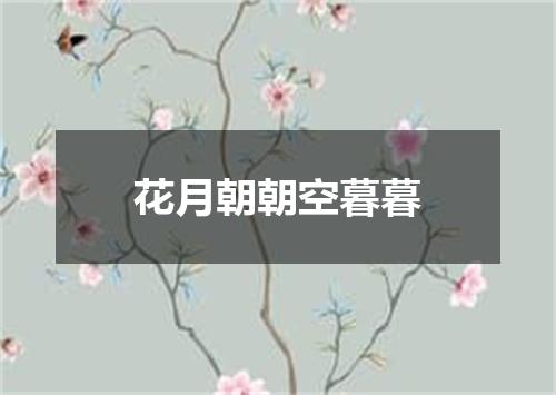 花月朝朝空暮暮