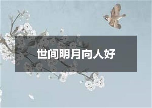 世间明月向人好