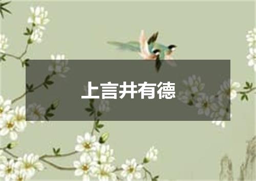 上言井有德