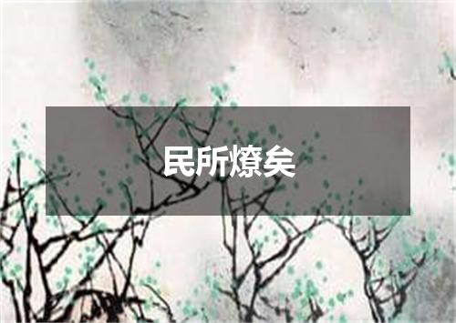 民所燎矣