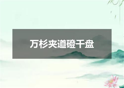 万杉夹道磴千盘