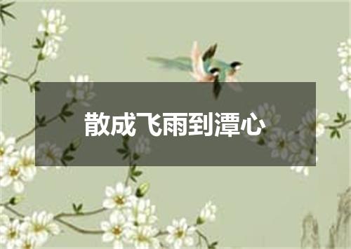 散成飞雨到潭心
