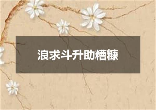 浪求斗升助糟糠