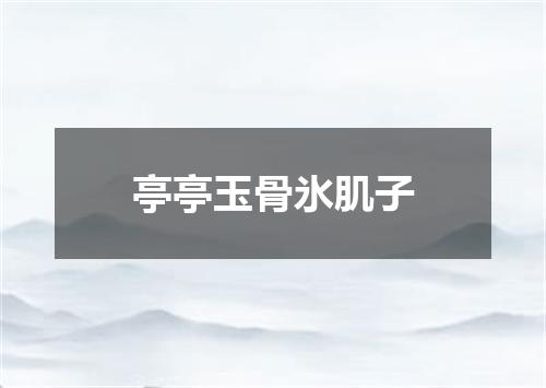亭亭玉骨氷肌子