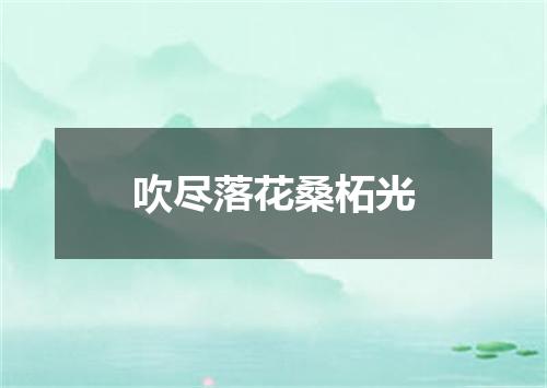 吹尽落花桑柘光