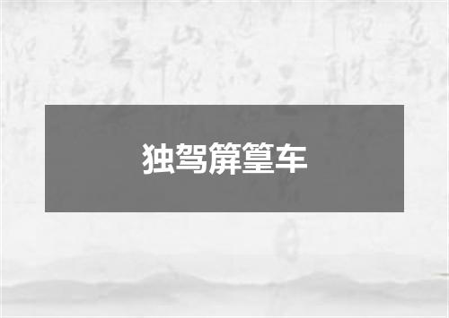 独驾箳篁车