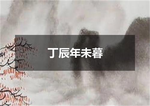 丁辰年未暮