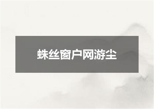 蛛丝窗户网游尘