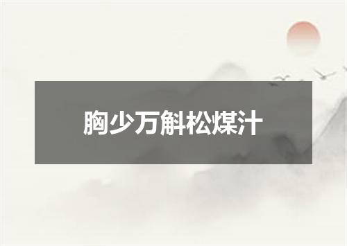 胸少万斛松煤汁
