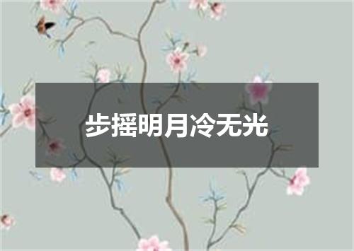 步摇明月冷无光