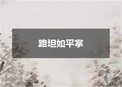 路坦如平掌