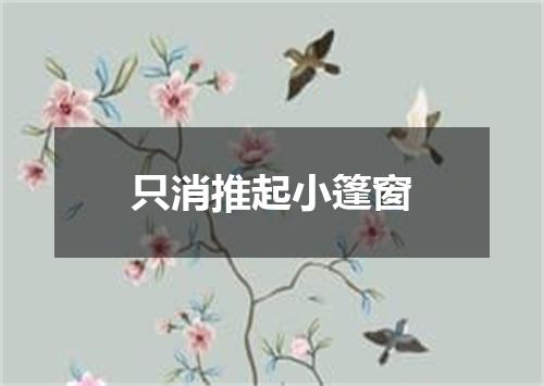 只消推起小篷窗