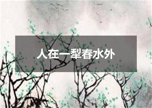 人在一犁春水外
