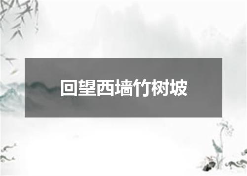 回望西墙竹树坡