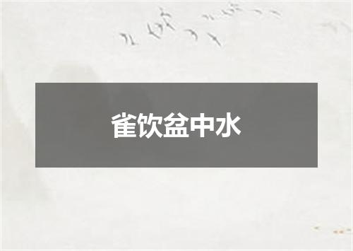 雀饮盆中水