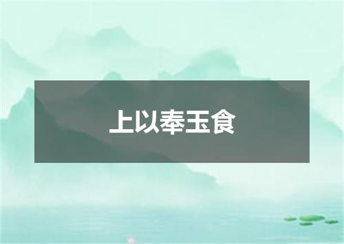 上以奉玉食