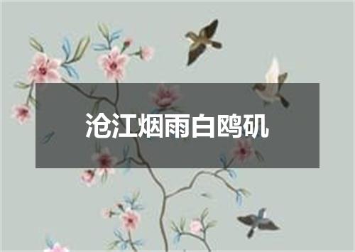 沧江烟雨白鸥矶