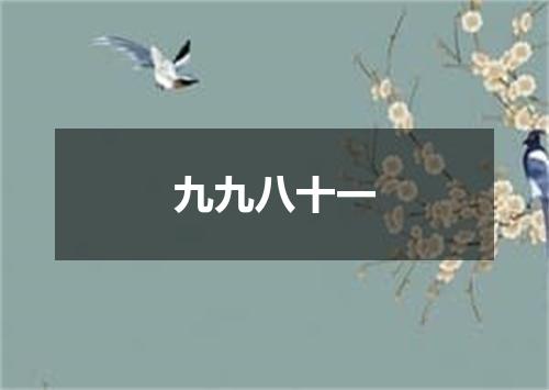 九九八十一