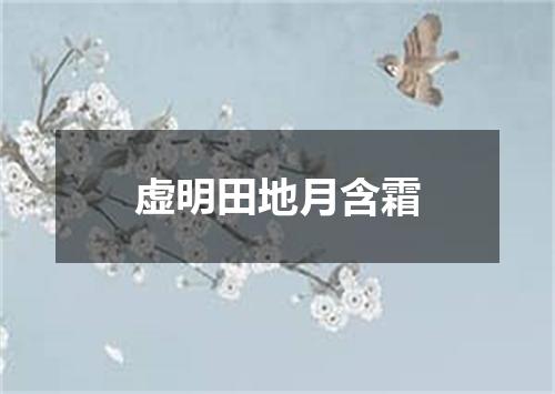 虚明田地月含霜