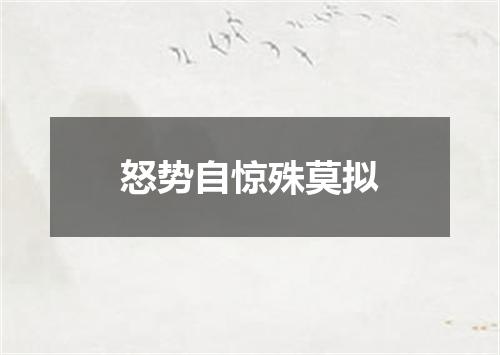怒势自惊殊莫拟