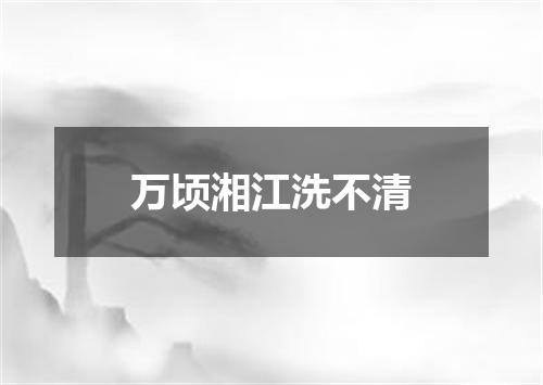 万顷湘江洗不清