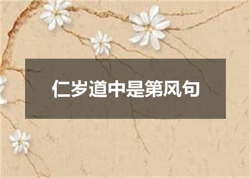 仁岁道中是第风句