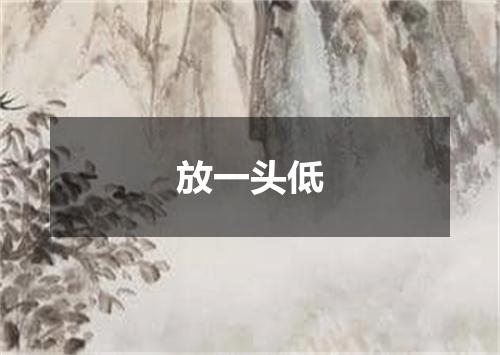 放一头低