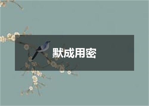 默成用密