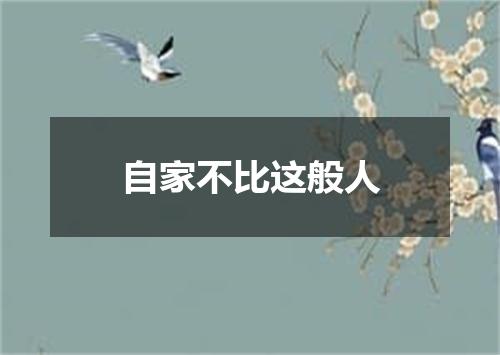 自家不比这般人