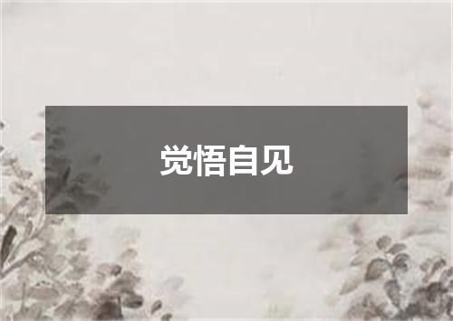 觉悟自见