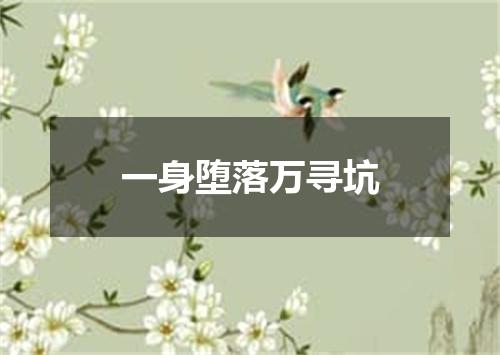 一身堕落万寻坑