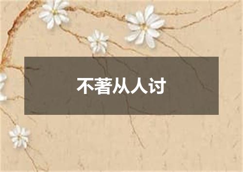 不著从人讨