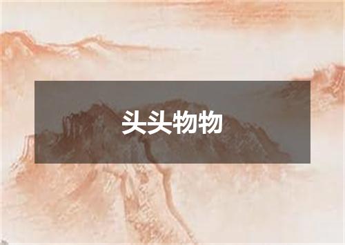 头头物物