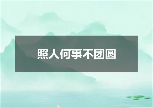 照人何事不团圆