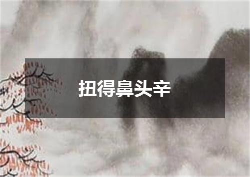 扭得鼻头辛